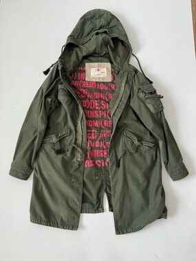GAP Project RED Bono Fishtail Parka Military Army Green Jacket M Vintage